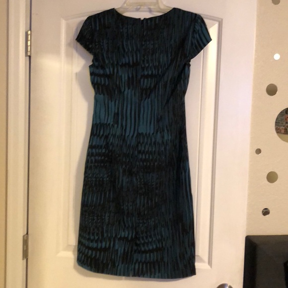 Stunning teal & black dress - Picture 4 of 5